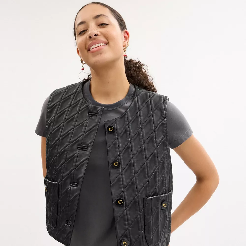 Quilted Leather Vest