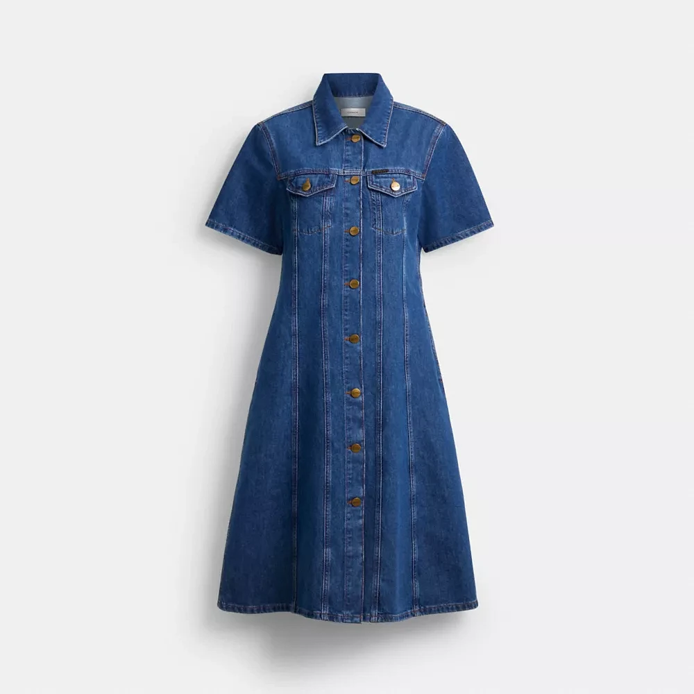 Denim Midi Dress Organic And Recycled Cotton