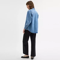Sketch Print Denim Shirt Organic And Recycled Cotton