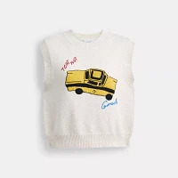 Sketch Print Sweater Vest