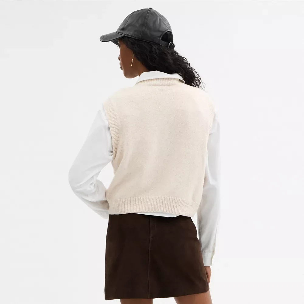 Sketch Print Sweater Vest