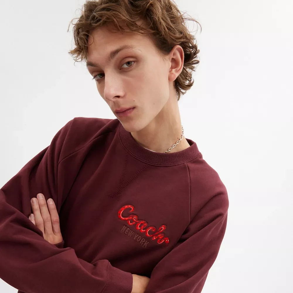 New Year Coach Snake Script Sweatshirt