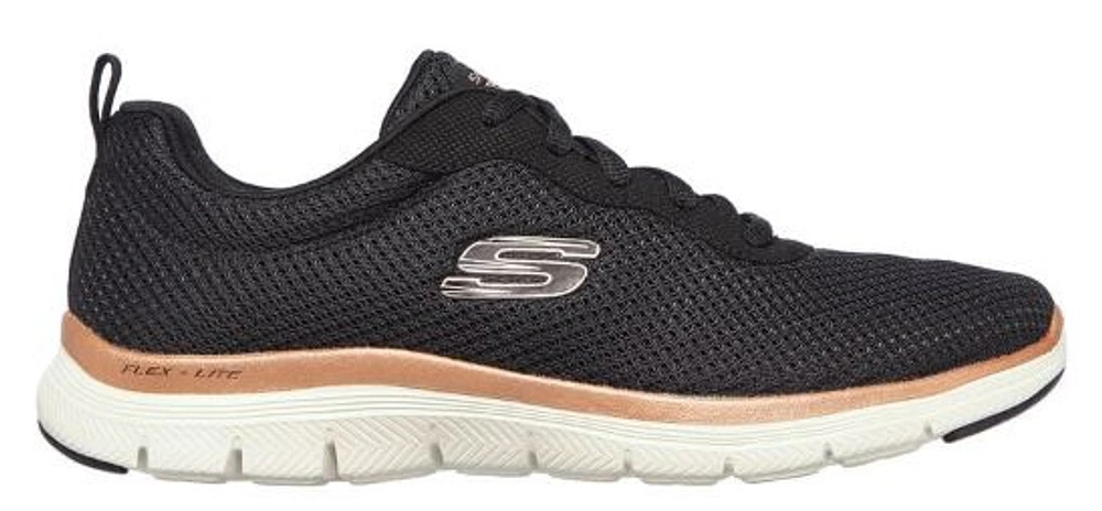 Women's Skechers Flex Appeal 4.0 - Brilliant View :BKRG WIDE