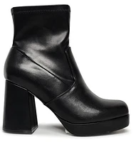 Women's Platform Dress ankle booties: blk