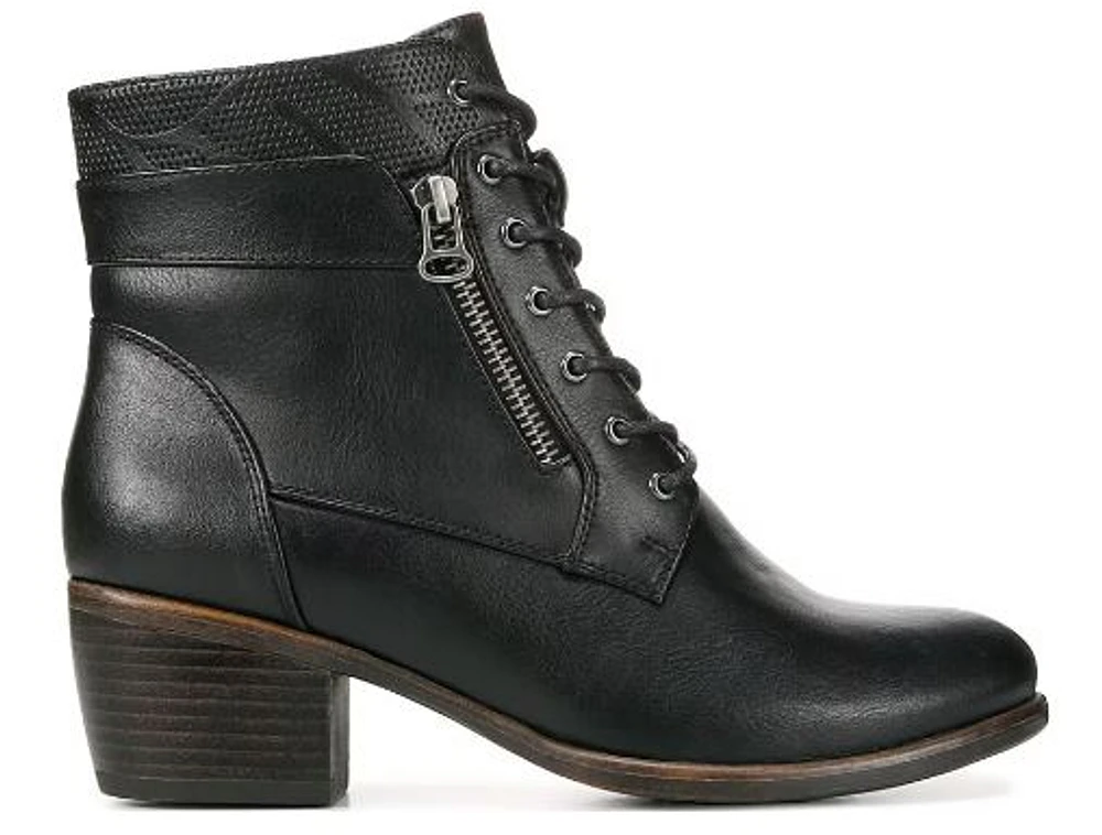 Taxi  Women's Ankle Blockheel Laced Bootie: BLK