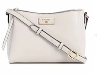 Nine West Leonel 3 compartment Cross Body Handbag: Milk Wht