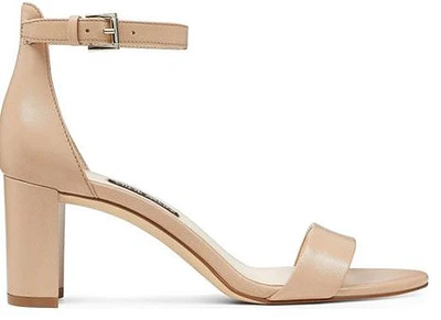 Nine West Block Heel Dress Sandals: Nude