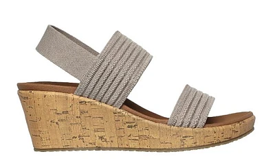 Skechers Women's Beverlee Sheer Luck Wedge Sandals: TPE