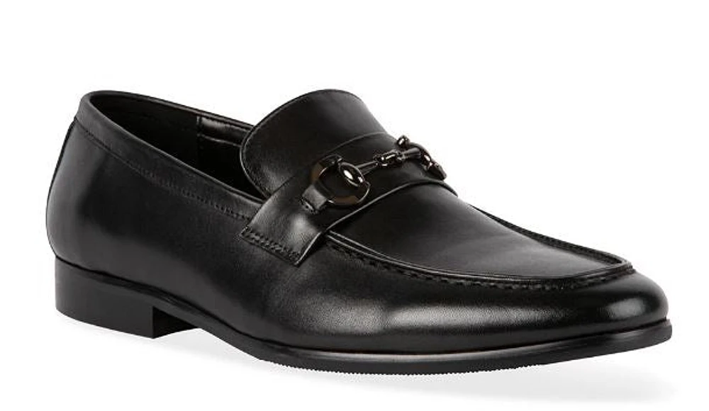 Steve Madden Men's Leather Ledger Dress Shoes:  blk