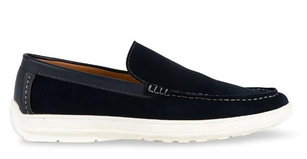 Steve Madden Men's Mitchyy Suede Loafers : Navy