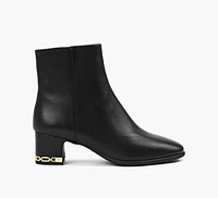 Michael Kors Leather Mid June Bootie: BLK