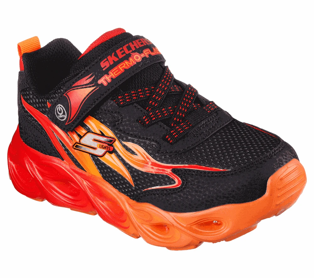 Skechers Boys S Lights Thermo-Flash HEAT FLUX : BKRD