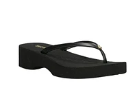 Michael Kors Lilo Wedge Flipflop Sandals: BLK