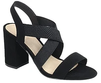 Women's Strappy Block-03 Sandals : blk