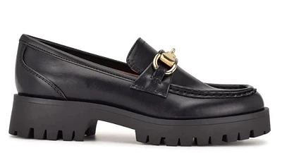 Nine West Slip On  Lug Sole Loafer: BLK