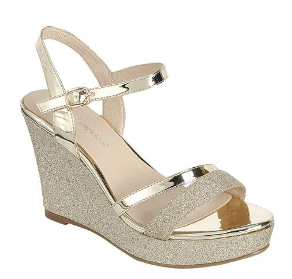 Women's Wedge Dress Sandal Happy Gold