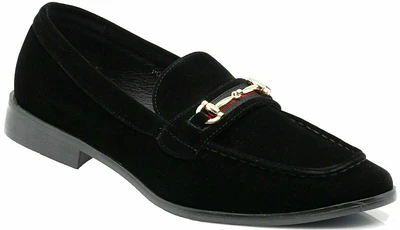 Mens Alberto Buckle Dress Shoes_Blk