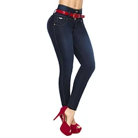 Mid-Waist Butt-Lifting Jeans