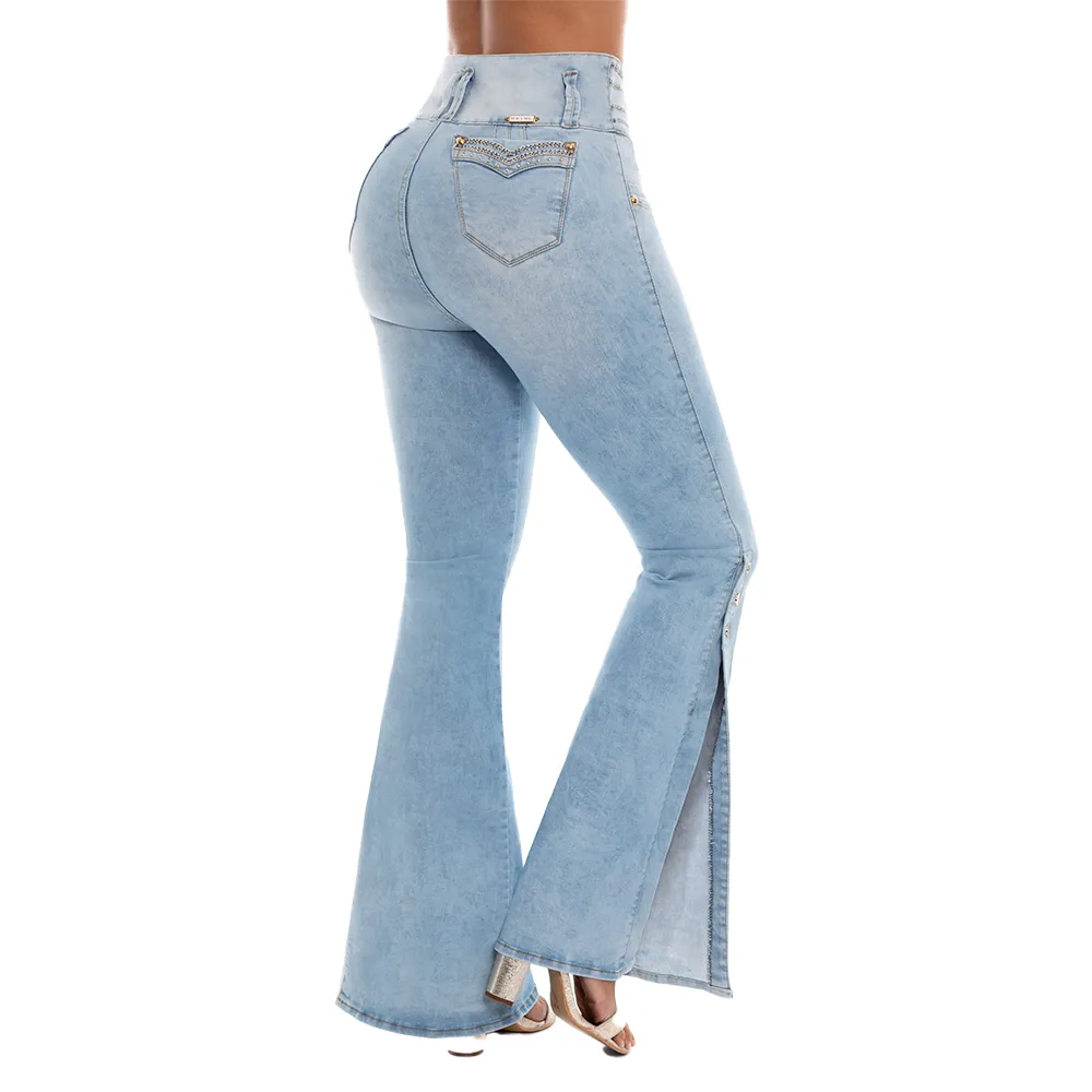 Bum Lifting High Waisted Flared Jeans