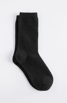 soft chenille crew socks