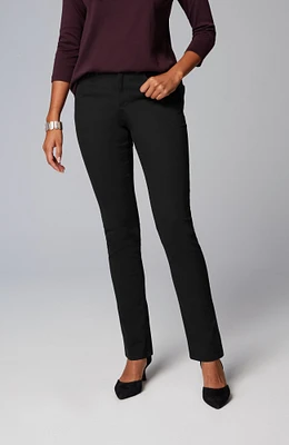 high-rise straight-leg jeans