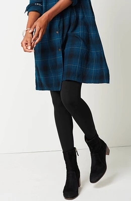 fleece lined footed tights