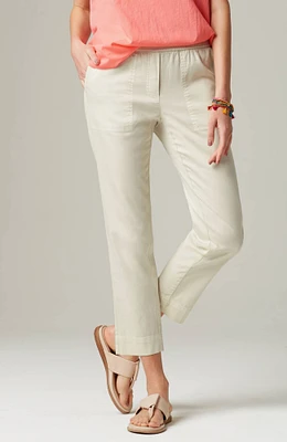 slim-leg twill cargo pants