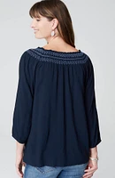 Smocked Two-Way A-Line Top