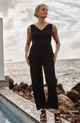 wearever double-v-neck jumpsuit