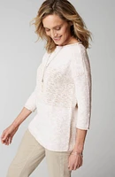 Slub-Textured Relaxed Sweater