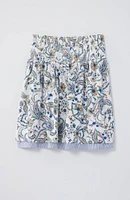 Smocked-Waist Layered Skirt