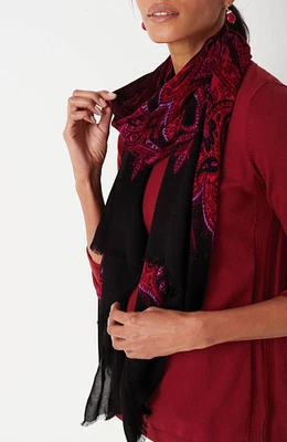 Vibrant Paisley-Printed Scarf