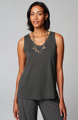 pure jill soft-v-neck layering tank