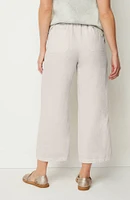 Pure Jill Linen-Blend Wide-Leg Crops