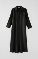 Cotton-Gauze One-Pocket Shirtdress