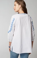 Embroidered Textured Tunic