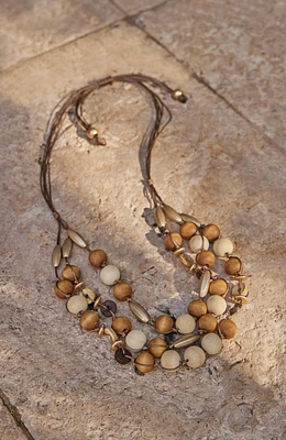 Island Cabana Beaded Statement Necklace