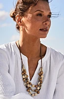 Island Cabana Beaded Statement Necklace