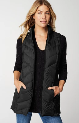 side-zip down puffer vest