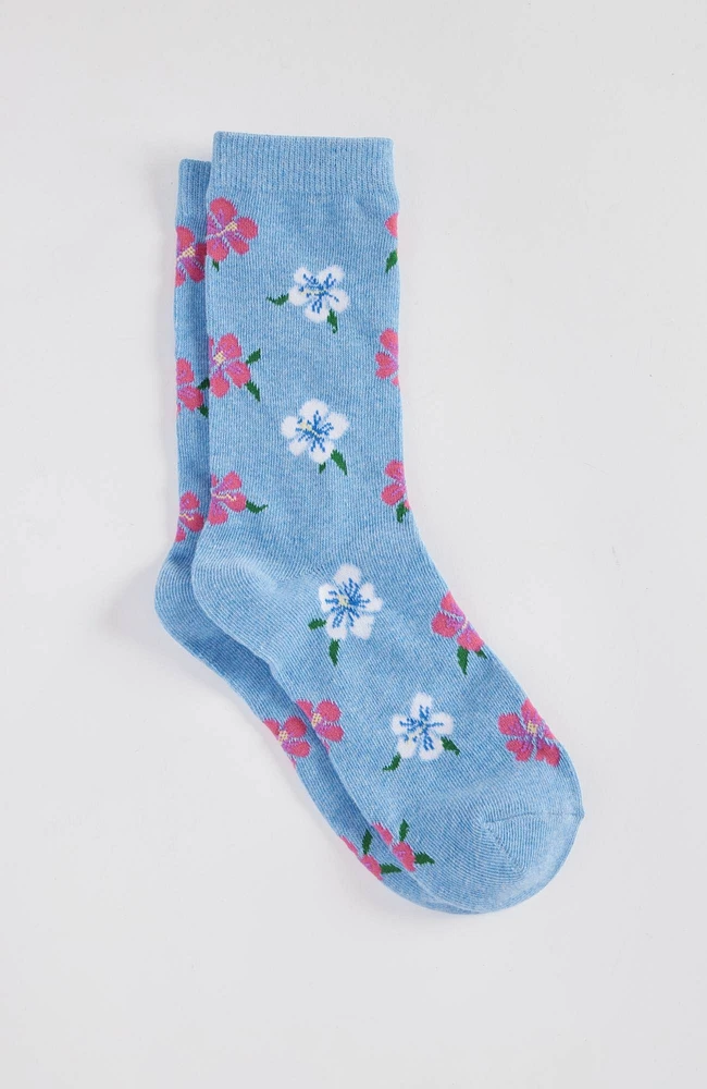 Hibiscus Crew Socks