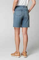 Trapunto-Stitched Denim Shorts