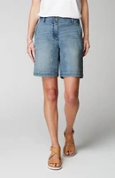 Trapunto-Stitched Denim Shorts