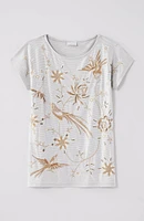 Pure Jill Beaded-Embroidery Tee