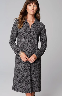 ponte knit shirtdress