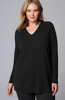 v-neck sweater tunic