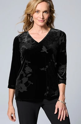 wearever velvet burnout top