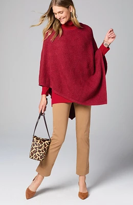 asymmetric knit poncho