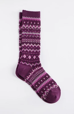 festive fair isle boot socks