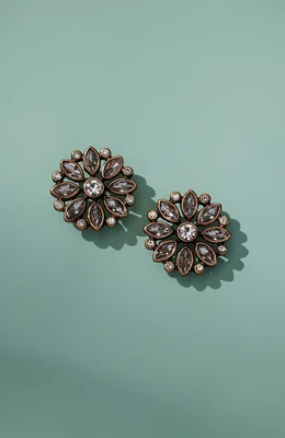 crystalized flower earrings