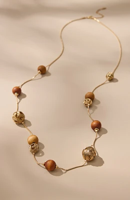 mixed-elements station necklace